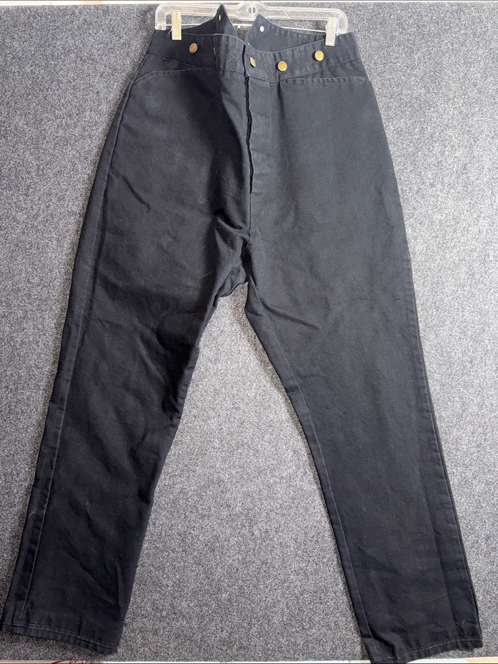 Frontier Classics Mens Black Canvas High Waist Victorian Western Trousers 40